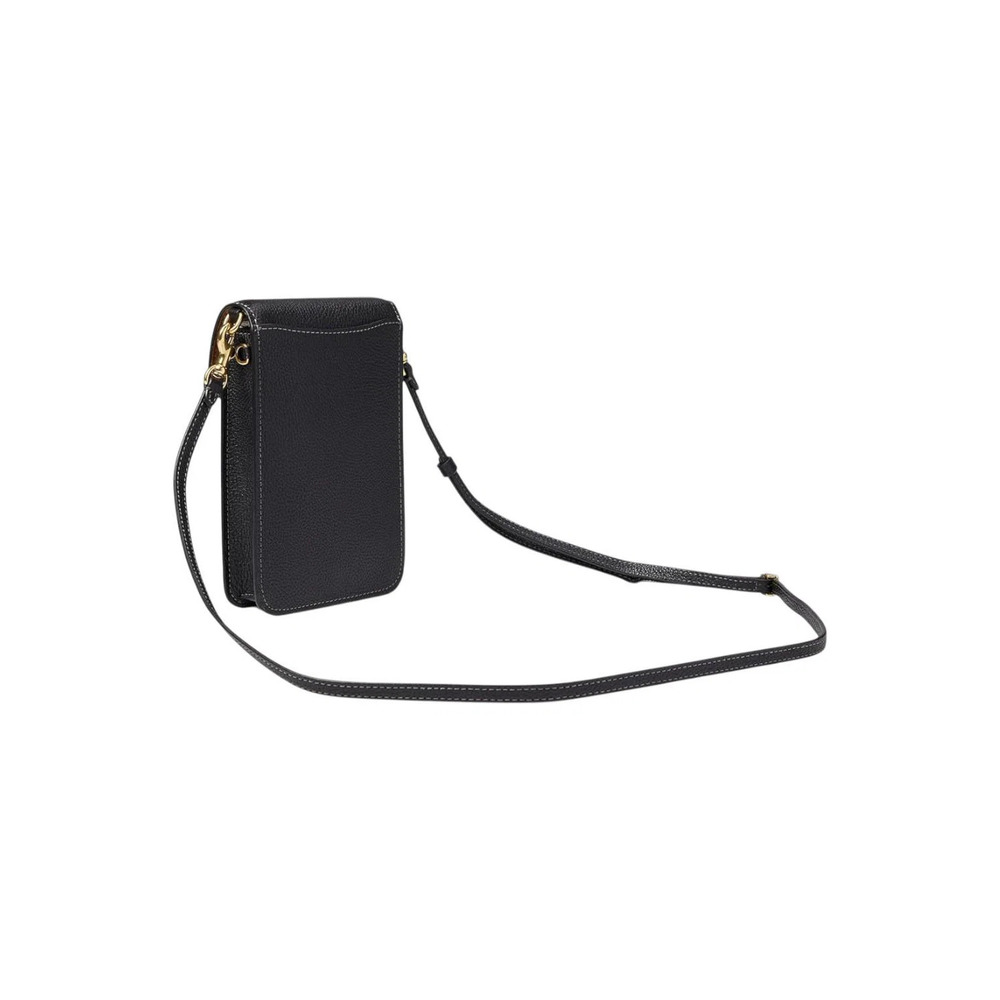 Coach Polished Pebble Leather Phone Crossbody Black - Picture 3 of 3